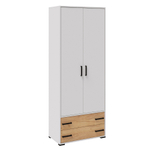 Шкаф распашной для одежды Лючия белый/дуб крафт золотой Микон