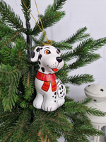 Пес долматинец ёлочная игрушка из фарфора