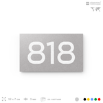Номер на дверь 818, табличка на дверь для офиса, квартиры, кабинета, аудитории, склада, серая 120х70 мм, Айдентика Технолоджи