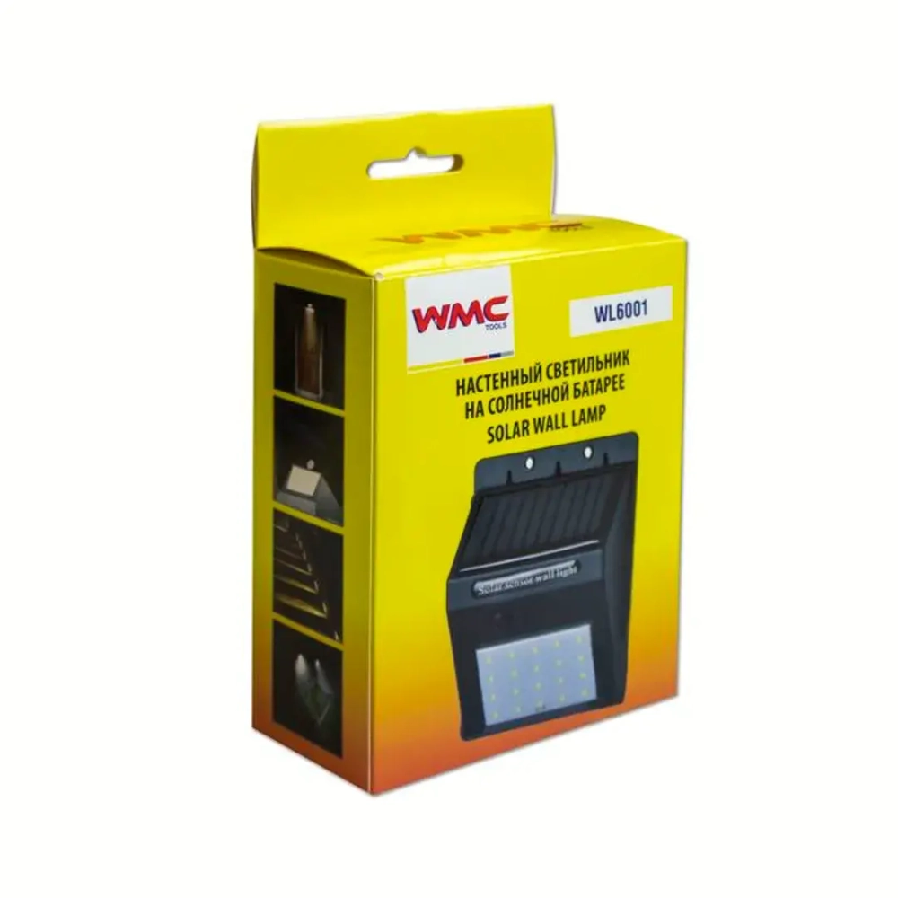 Светильник светодиодный настенный на солнечной батарее (20 светодиодов SMD) WMC TOOLS WMC-WL6001