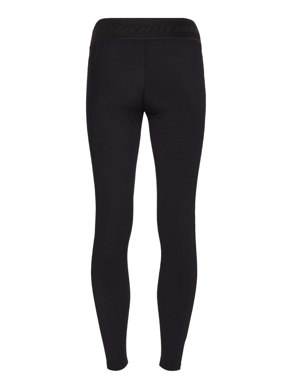 Женские леггинсы Tommy Hilfiger RW Branded Rib Legging - black