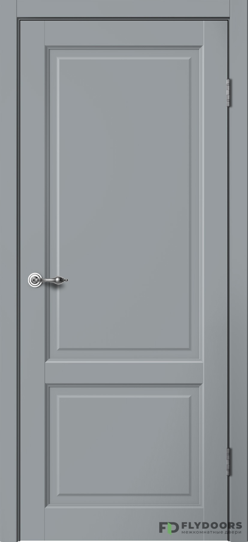 Межкомнатная дверь Classic C02 ПГ Серый эмалит