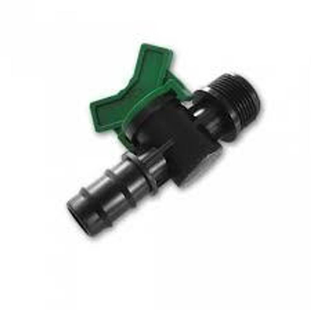 Кран для капельной трубки с резьбой 1/2" НР