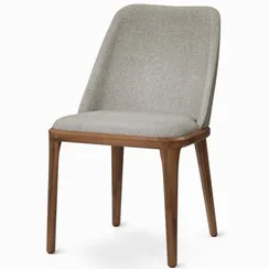 Стул Bruno, бежевый, ножки орех