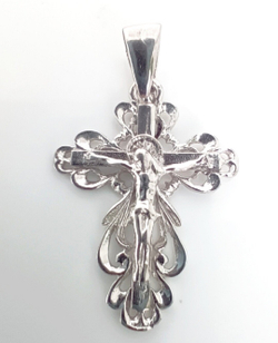 Крест Эстерелла , серебро 925*, родированный, славянский оберег/Ф