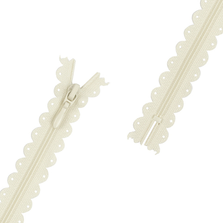 Молния декор. "GAMMA"  Premium, 20 см неразъёмная, №102 кремовый