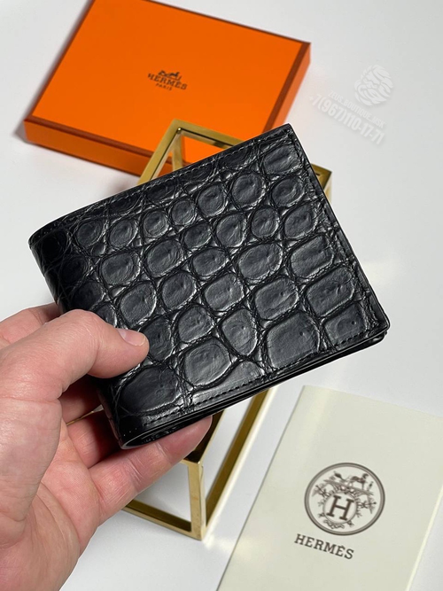 Кошелёк Hermes из кожи крокодила
