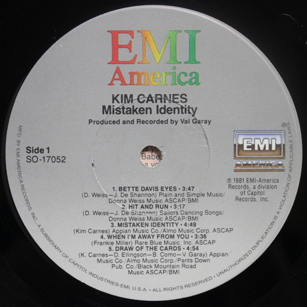 Kim Carnes / Mistaken Identity (LP)