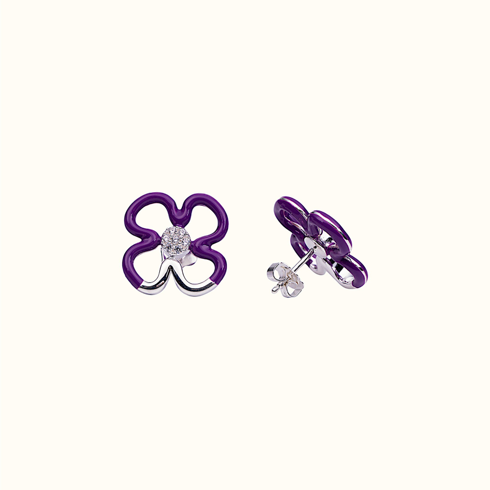 Серьги Bloom Purple