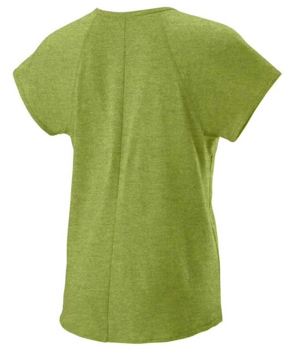 Женская теннисная футболка Wilson W Training V-Neck Tee - dark citron