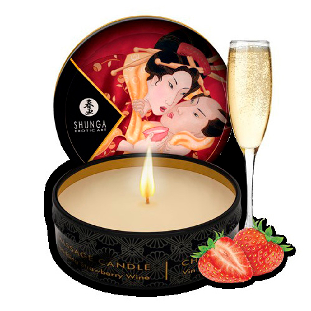 Подарочный набор интимной косметики из 5 предметов Клубника и шампанское Shunga Geishas Secret
