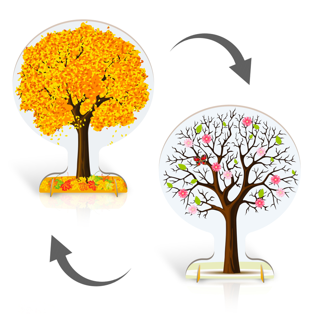 Напольная двусторонняя декорация Дерево осень-весна 164000895