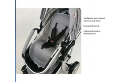 Коляска-трансформер 3в1 Luxmom 608 автолюлька , зеленая экокожа
