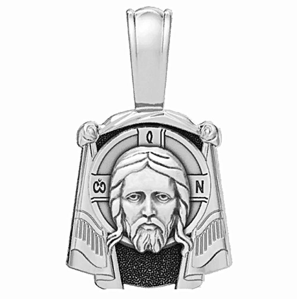 Икона нательная Спас Нерукотворный. Серебро 925°