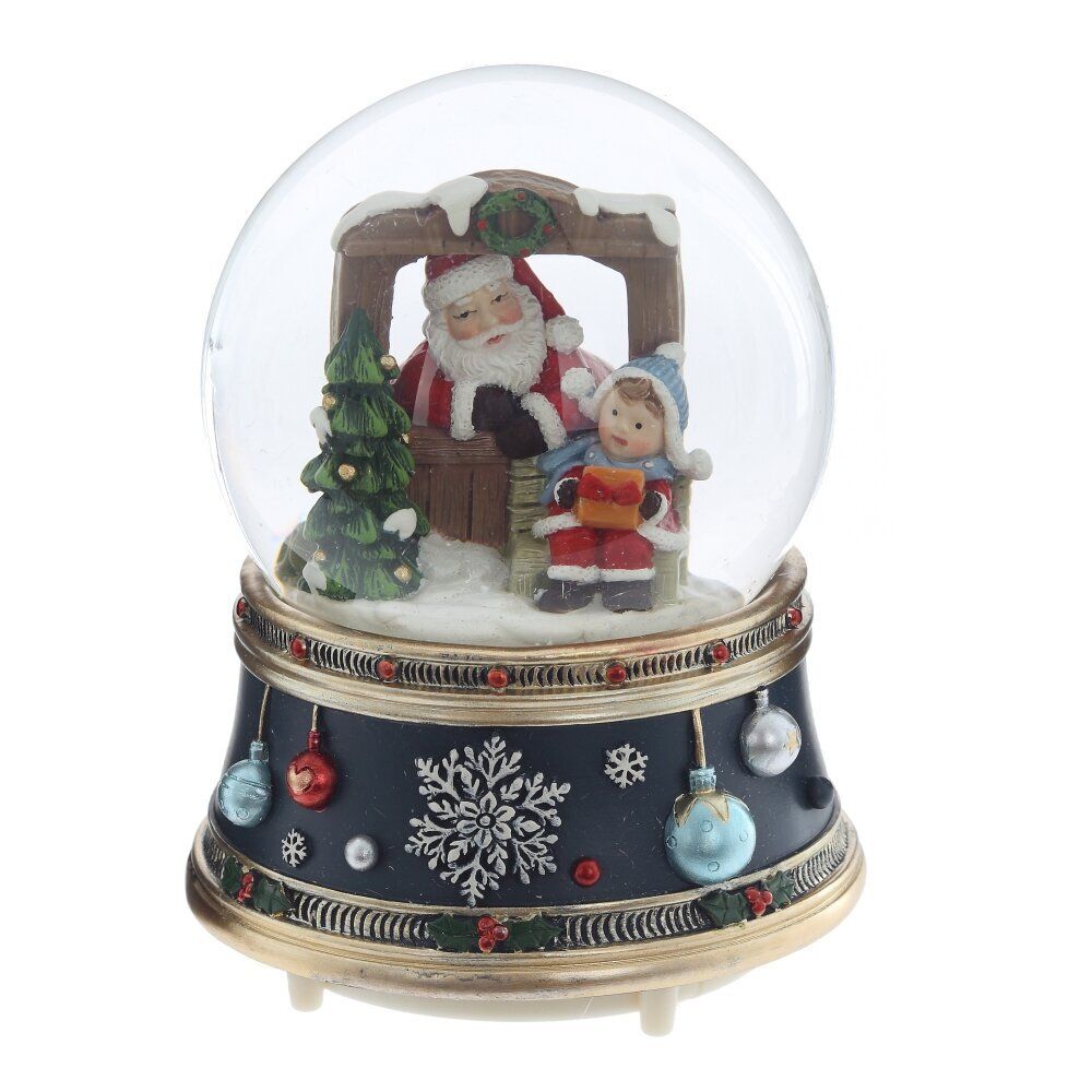 GAEM Фигурка декоративная "Рождество" в стекл шаре (муз, свет, вьюга, АААх3, н/п), D 10 см, L10,5 W10,5 H