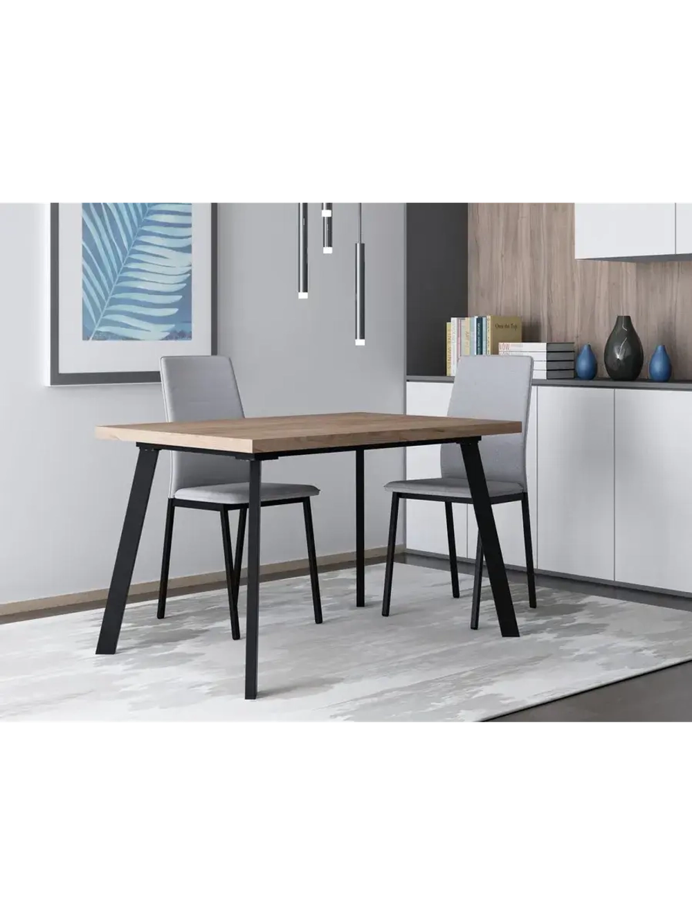 Стол кухонный обеденный раздвижной 138х80х75,5 см