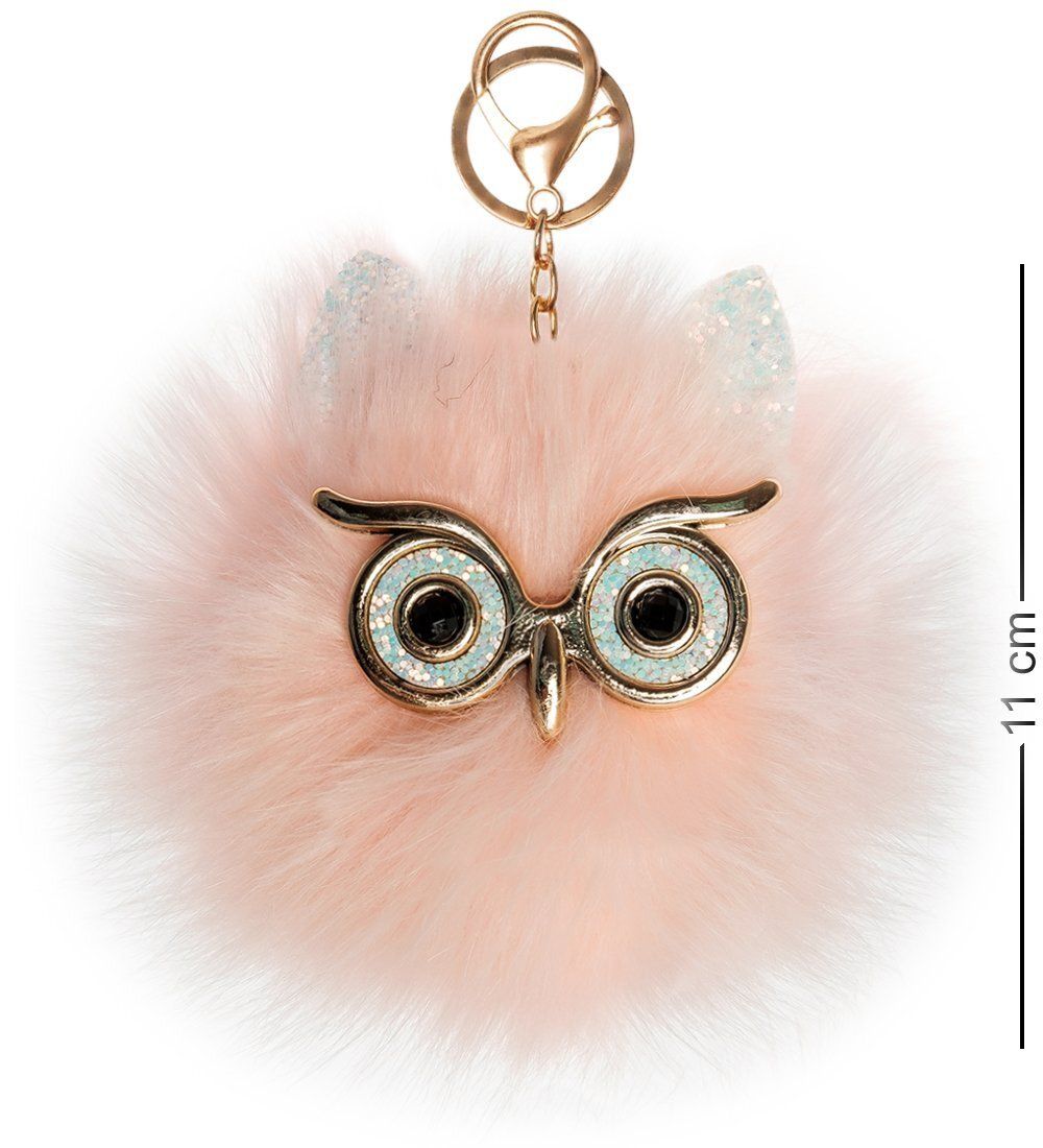 ЯЛ-13-40/11 Брелок «Совенок-пушистик» персиковый