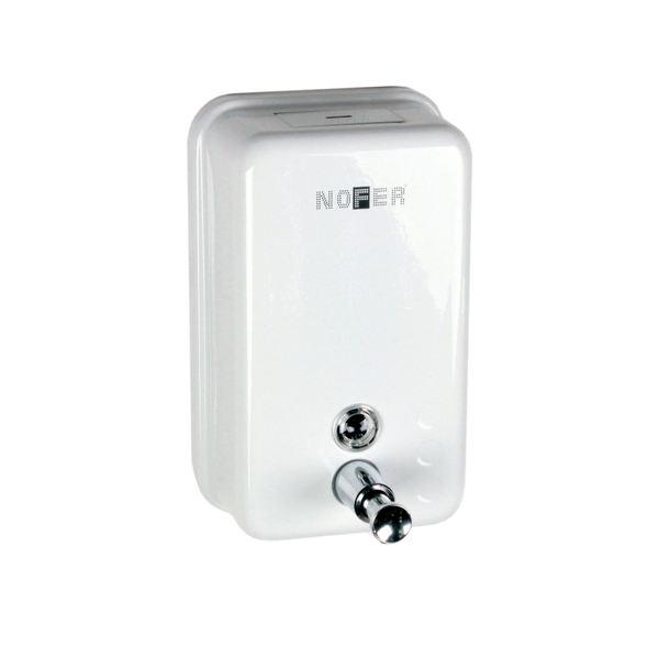 Диспенсер для мыла с кнопкой 1200 мл. нерж. сталь INOX 03001.W белый