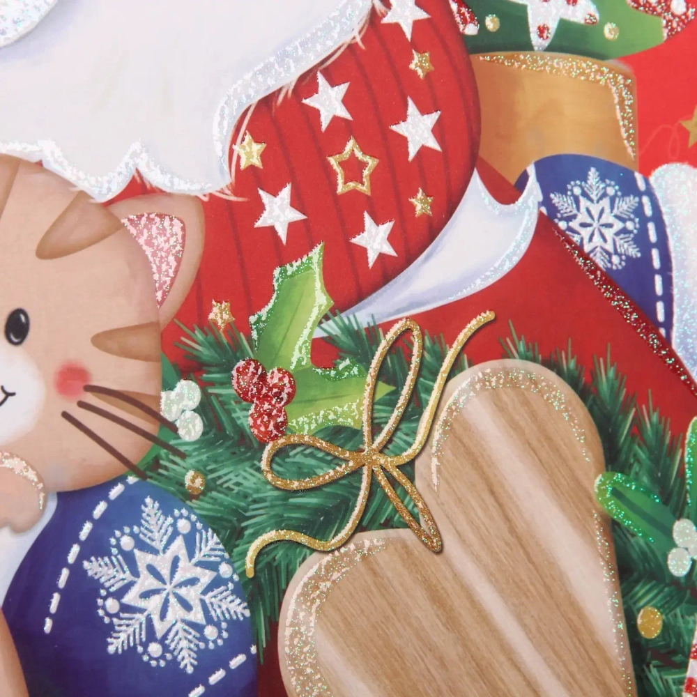 Пакет подарочный «Дедушка Мороз» 26*32*10 см, микс