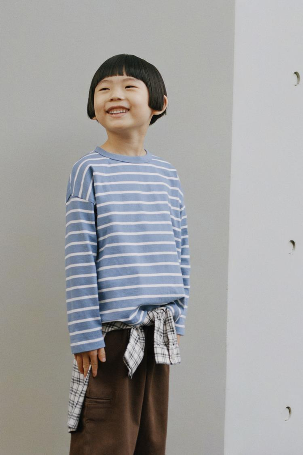 ZARA НАБОР ИЗ ДВУХ ФУТБОЛОК С ДЛИННЫМИ РУКАВАМИ, КОРИЧНЕВЫЙ