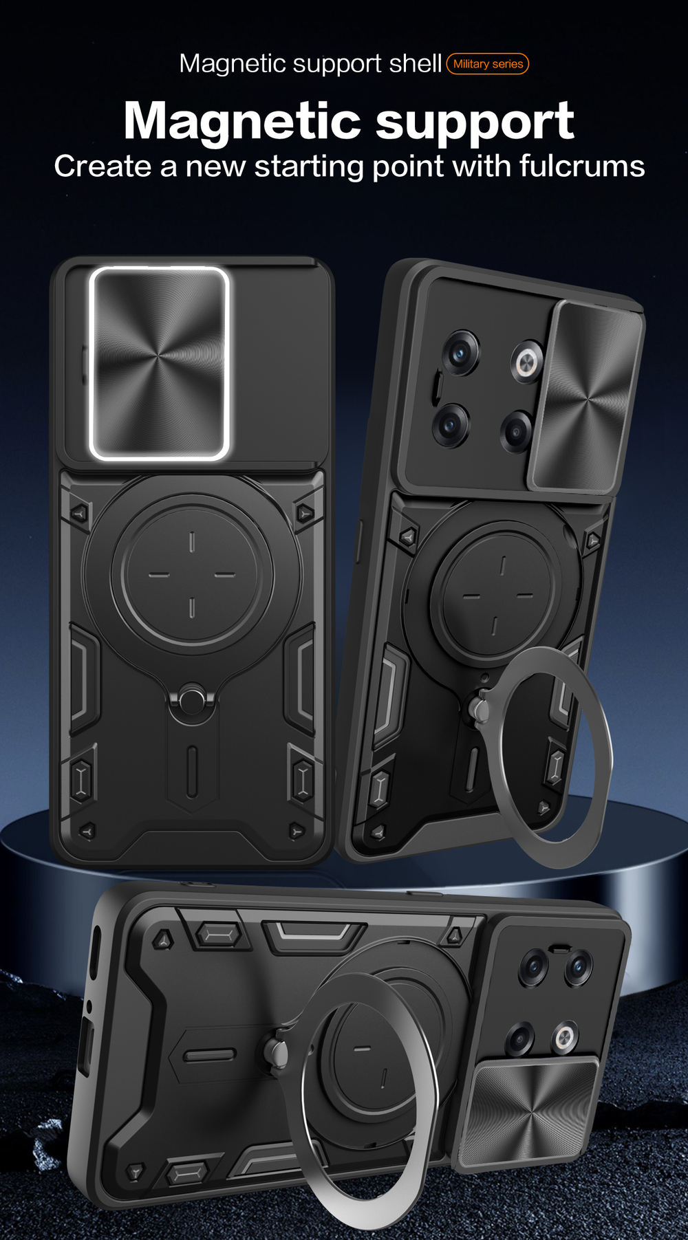 Чехол с кольцом Big Ring Case для OnePlus 10T