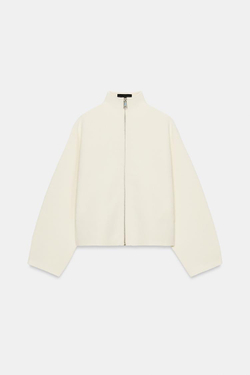 ZARA КАРДИГАН НА МОЛНИИ, ЭКРЮ