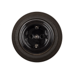 Розетка с З.К., керамика, цвет черный B1-101-03