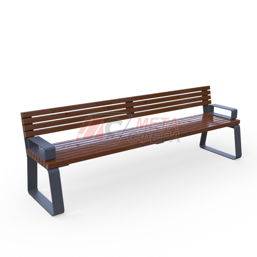 Скамейка Соло с подлокотниками