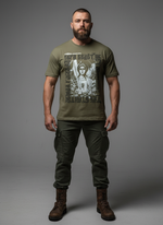 Футболка оверсайз LEGENDA Архангел Михаил хаки