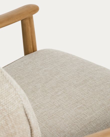 Уличное кресло Elunda из тикового дерева и бежевой веревки