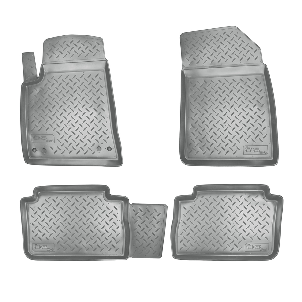 Ковры в салон Norplast/Unidec для Citroen C5 в кузове X40 (2001-2008), Серый, арт.NPL-Po-14-16-G