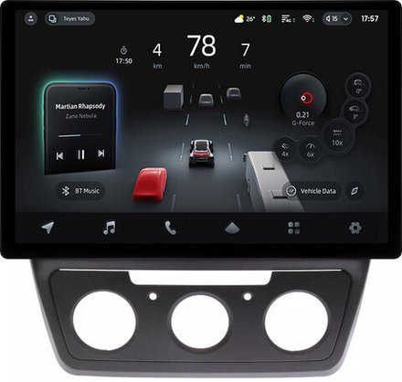 Магнитола для Skoda Yeti 2009-2018 (кондиционер) - Teyes CC4-PRO монитор 13" 2K QLED на Android 13, Snapdragon 778G, 8+128, AI, CarPlay, DSP, 4G SIM-слот