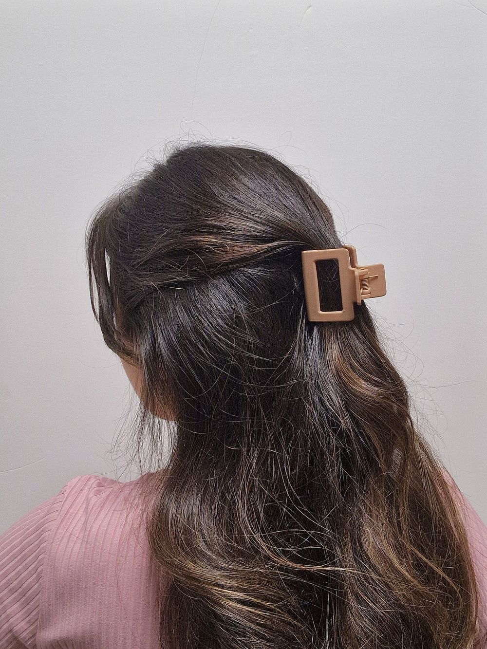 Крабы для волос НАБОР 3 шт., 4 см / 5 см / 11 см, soft touch, коричневый, MONTE VITA, 457031