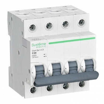 Автоматический выключатель City9 Set 20А С 4П 4,5кА Systeme Electric (автомат электрический) C9F34420