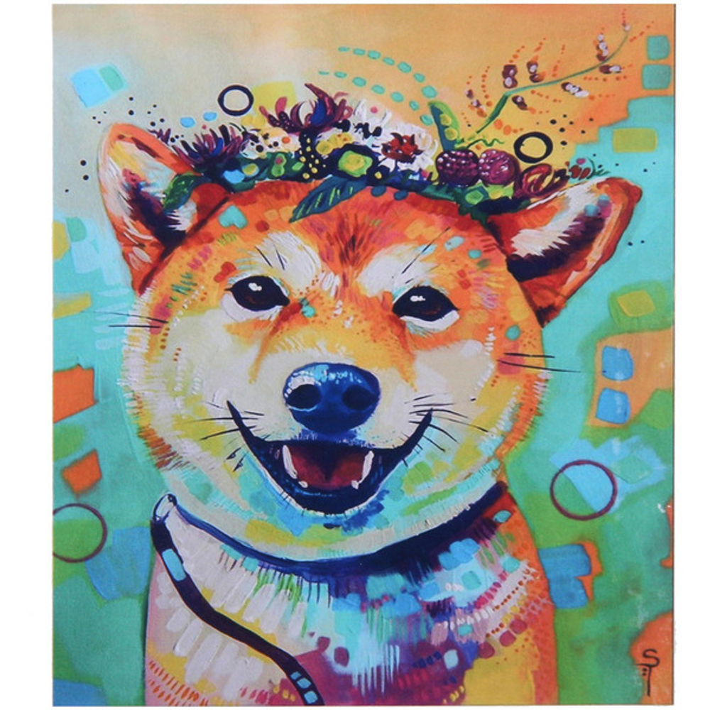 Алмазная мозаика на подрамнике с полным заполнением «МИР ЯРКИХ КРАСОК», рыжик, 30*40см