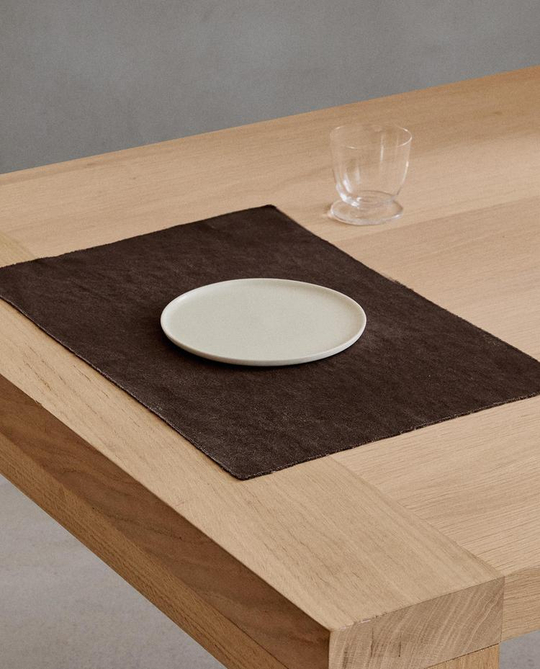 ZARA HOME ЛЬНЯНАЯ САЛФЕТКА, КОРИЧНЕВЫЙ