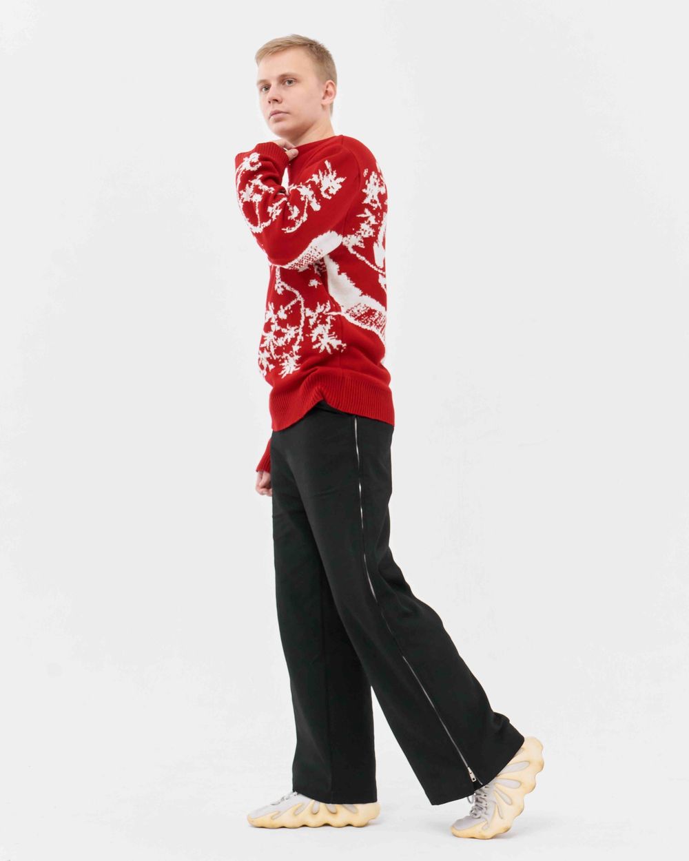 Свитер Ascension Candy Flip Двухсторонний красный/белый