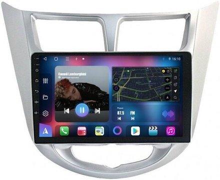 Магнитола для Hyundai Solaris 2010-2016 - FarCar BM067M QLED, Android 12, ТОП процессор, 4Гб+32Гб, CarPlay, 4G SIM-слот