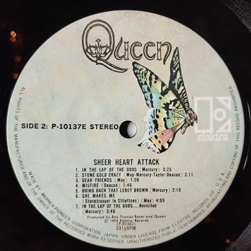Винтажная виниловая пластинка LP Queen Sheer Heart Attack (Japan 1975) (No Obi) In The Lap Of The Gods