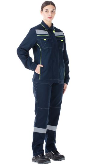 Костюм женский "Джокер-комфорт" брюки (т.синий/желтый)