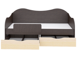 Кровать БОКС 90/2 с ящиками Венге/молоко