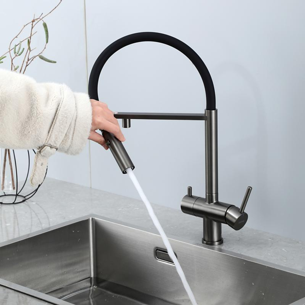 Смеситель для кухни с гибким изливом Gappo G4397-89