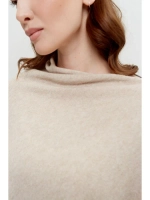 Накидка женская Т028-08/13 бежевый/коричневый