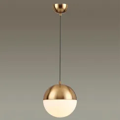 4960/1A PENDANT ODL22 471 античн.бронза/металл/белый/стекло Подвес E27 1*40W PINGA
