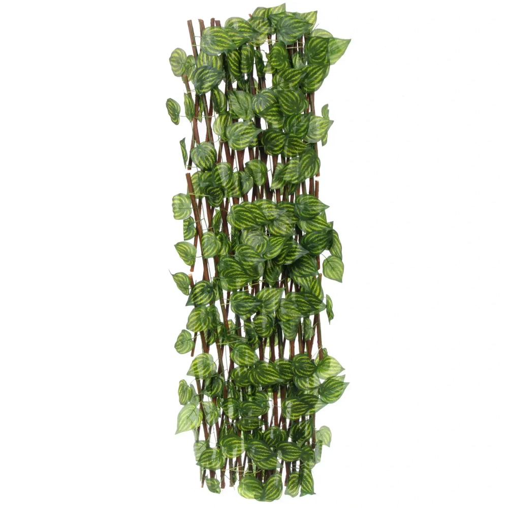 Забор декоративный «Листья плюща» при ширине 2 м высота 0,95 м (h-1,2м в сложенном), Зеленый