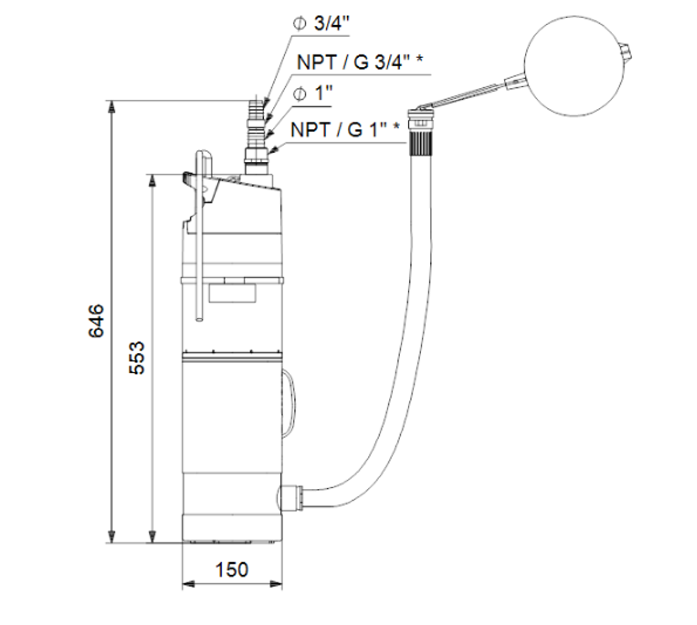 Колодезный насос Grundfos SBA 3-45 AW