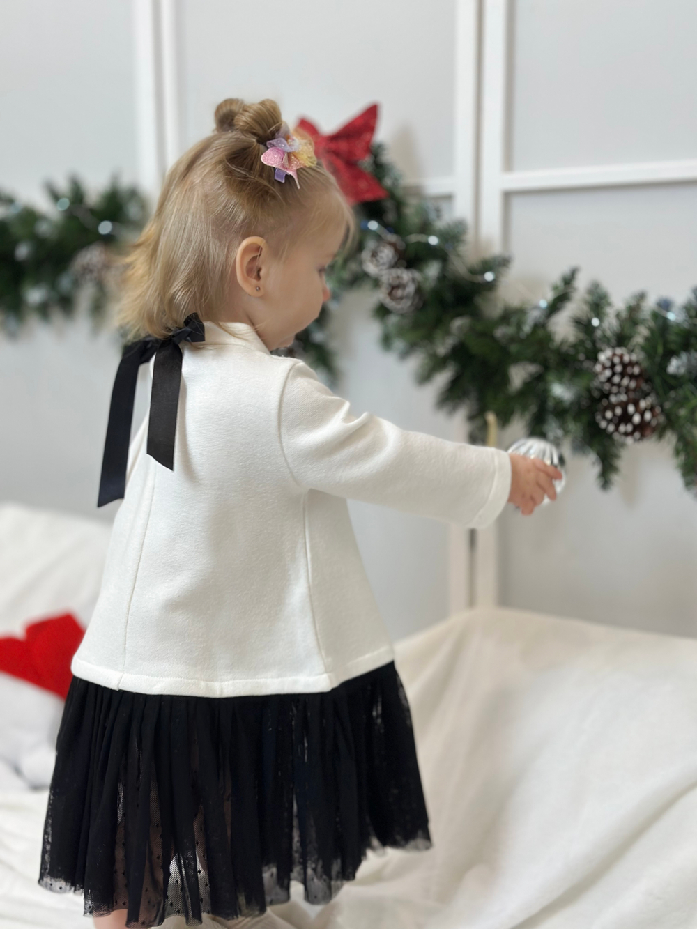 Платье из нежного трикотажа Молочный