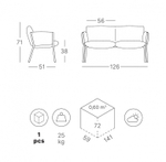 Диван плетеный с подушками Scab Design Brezza, оливковый, серый