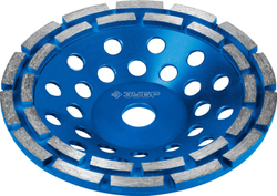ЗУБР d 180 мм, двухрядная алмазная шлифовальная чашка, Профессионал (33372-180)
