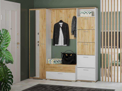 Прихожая Санти-2 Белый/Дуб крафт золотой